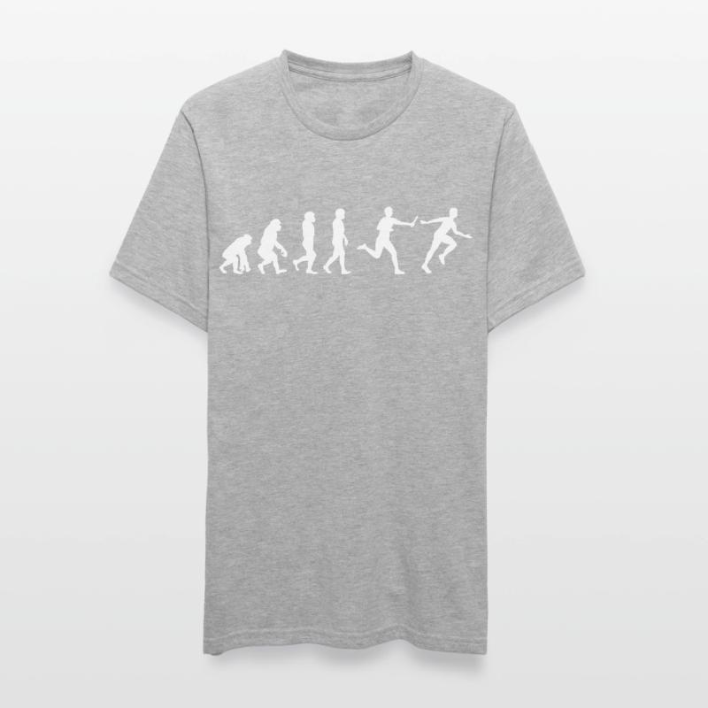 Course de relais athlète athlétisme Evolution T-shirt polycoton Unisexe
