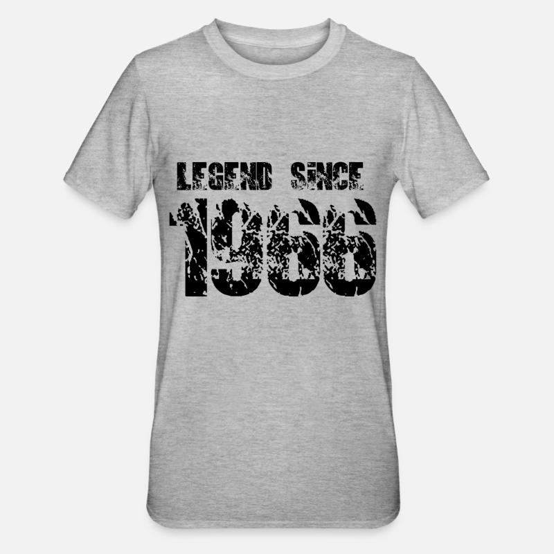 Legend since 1966 - Unisex Polycotton T-Shirt - Grau meliert