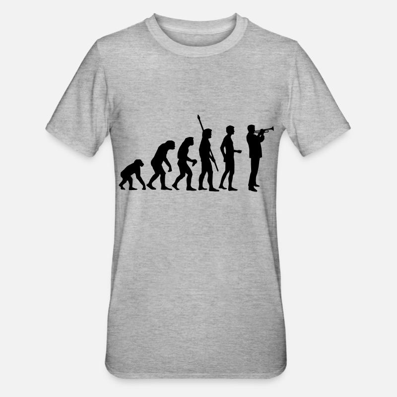 evolution_trompeter - T-shirt polycoton Unisexe - gris chiné