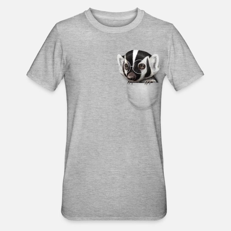 BADGER DE POCHE - T-shirt polycoton Unisexe - gris chiné