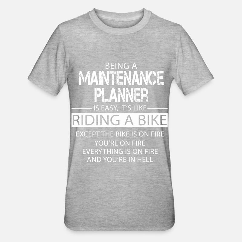 Maintenance Planner - Unisex Polycotton T-Shirt - heather grey