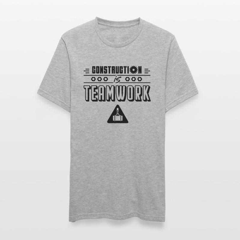 Construction work is teamwork construction site construction workers Unisex Polycotton T-Shirt