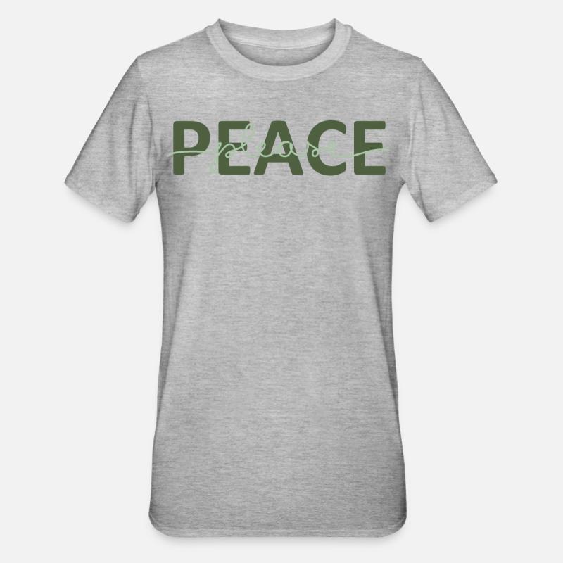 Paix s’il vous plaît - T-shirt polycoton Unisexe - gris chiné