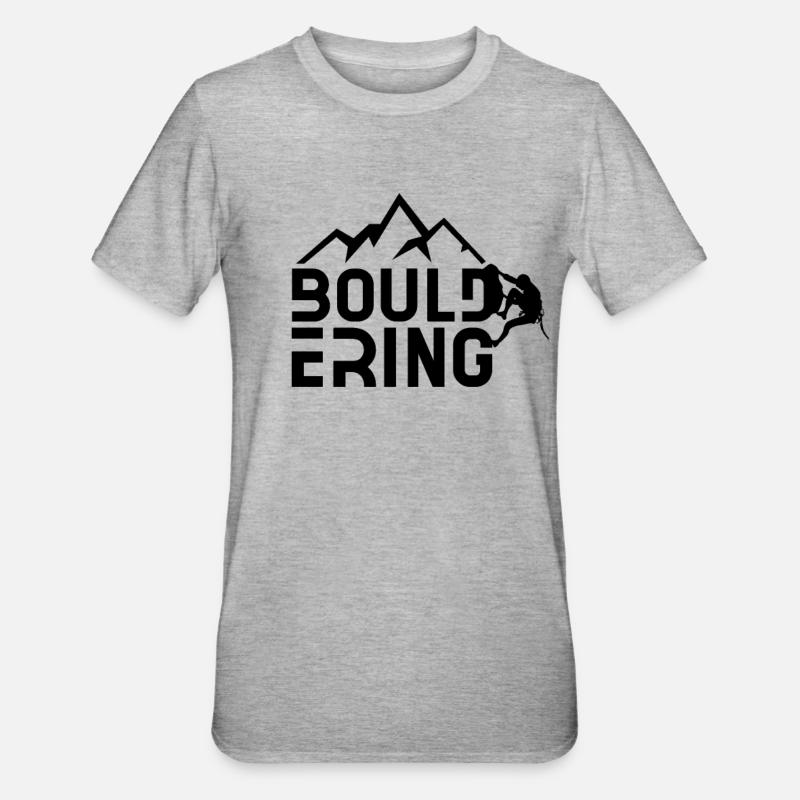Bouldering Boulderer Boulderer Saying Hobby - Unisex Polycotton T-Shirt - heather grey
