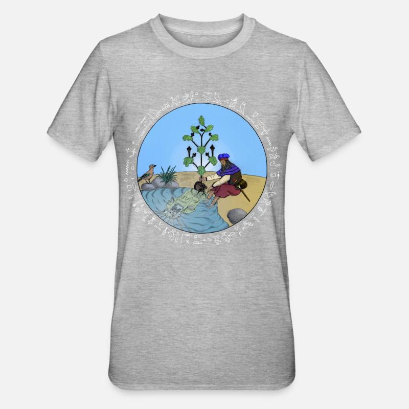 Cognition, écriture blanche - T-shirt polycoton Unisexe - gris chiné