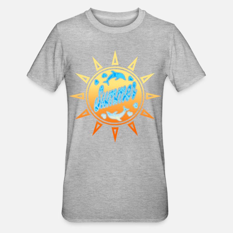 ÉTÉ - T-shirt polycoton Unisexe - gris chiné