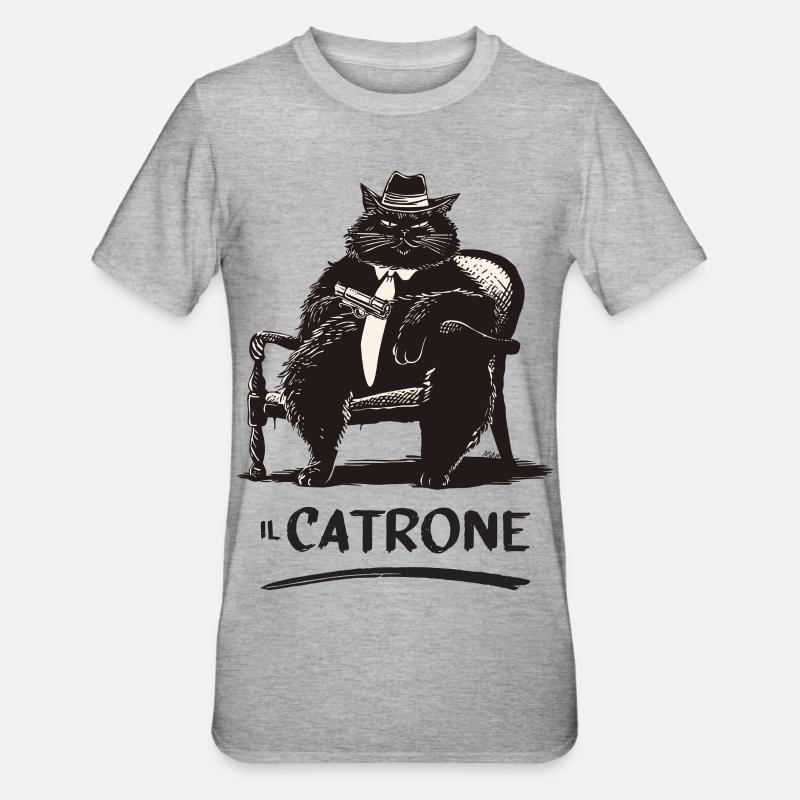 Mr Cataire - Il Catrone - T-shirt polycoton Unisexe - gris chiné