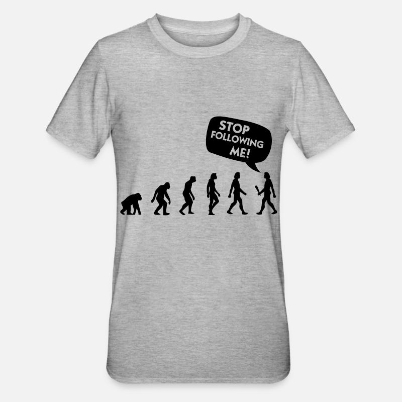 L évolution d'un harceleur - T-shirt polycoton Unisexe - gris chiné