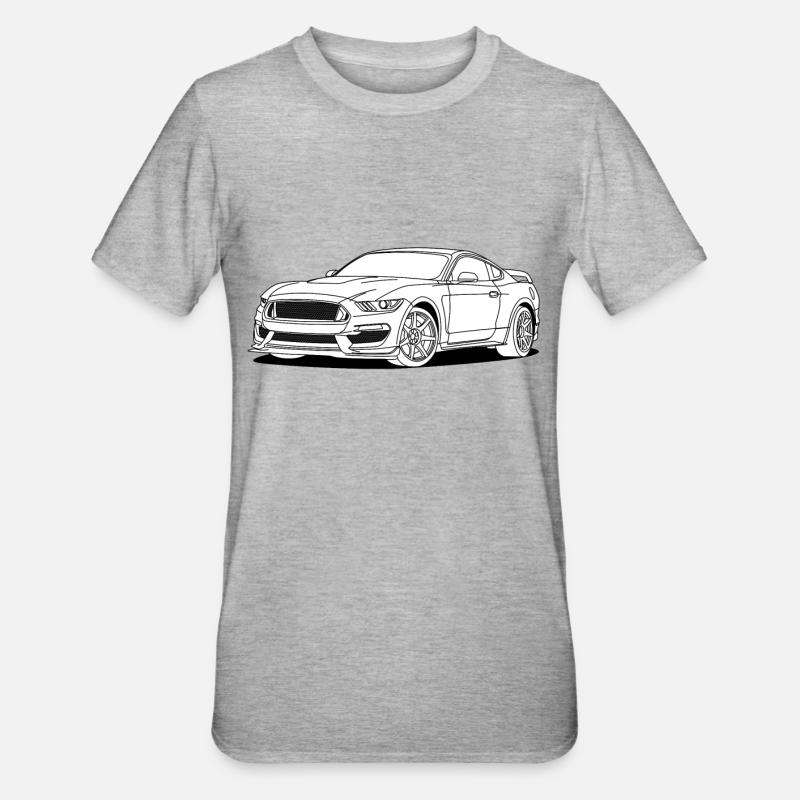 Cool Car White - T-shirt polycoton Unisexe - gris chiné