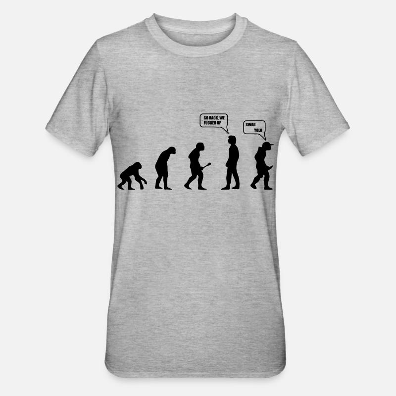 Swag Yolo Evolution - T-shirt polycoton Unisexe - gris chiné