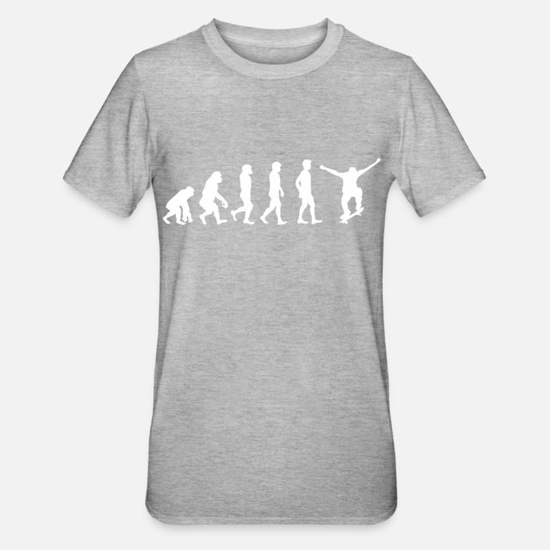 Evolution Skater - T-shirt polycoton Unisexe - gris chiné