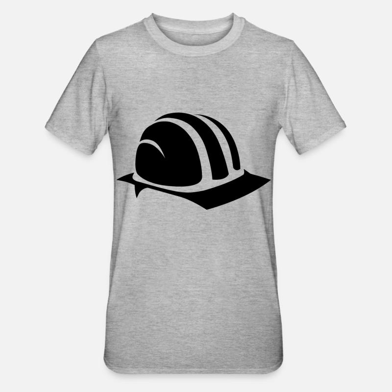 Construction worker helmet design - Unisex Polycotton T-Shirt - heather grey