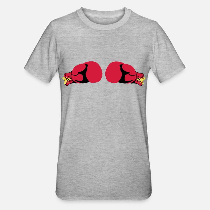 Boxhandschuhe - Unisex Polycotton T-Shirt - Grau meliert