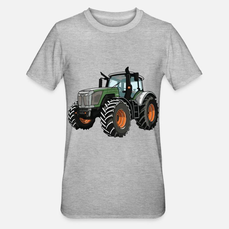 Traktor Farmer - Unisex Polycotton T-Shirt - Grau meliert