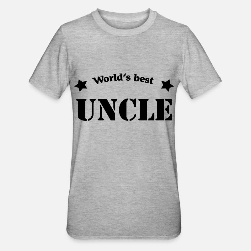 World's best uncle - Unisex Polycotton T-Shirt - heather grey