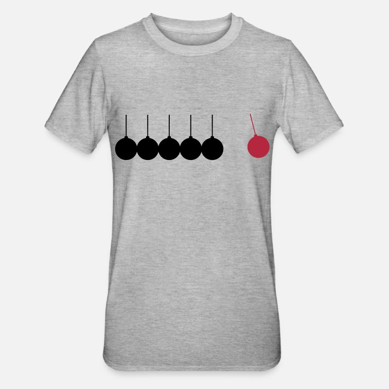 Physics, Pendulum - Unisex Polycotton T-Shirt - heather grey