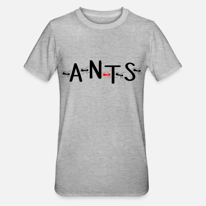 fourmi fourmi fourmis amis fourmis cool fourmis disant - T-shirt polycoton Unisexe - gris chiné