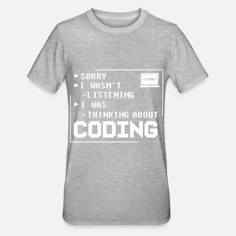 Programmierer Programmieren Computerentwickler Pc - Unisex Polycotton T-Shirt - Grau meliert