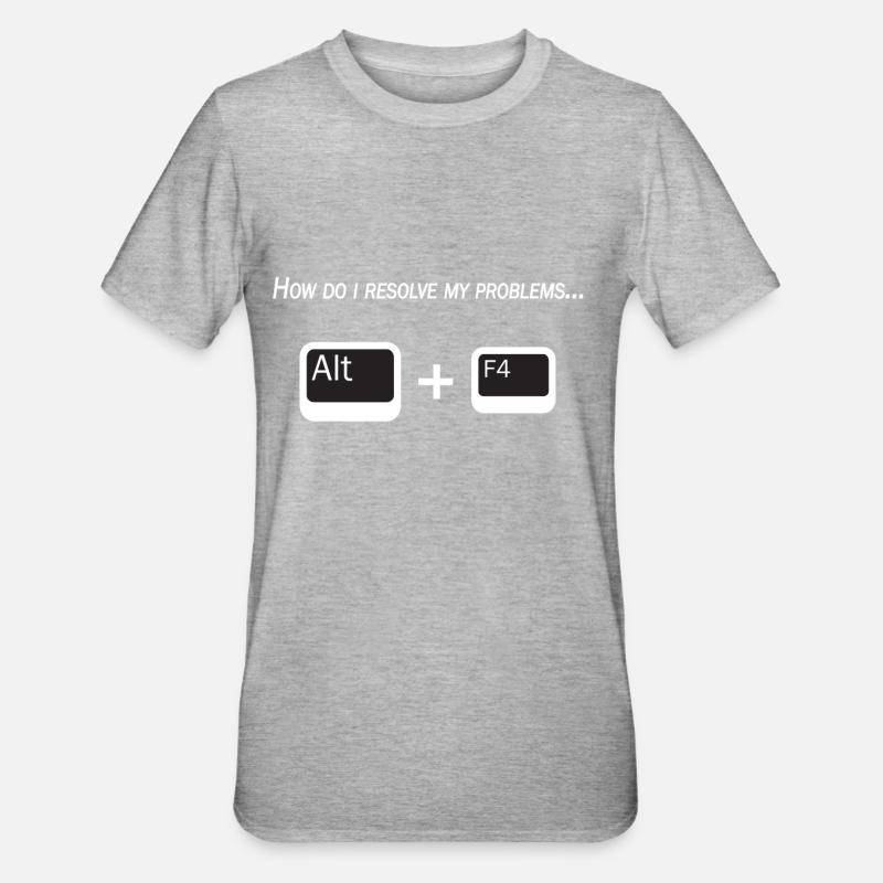 Nerd Geschichte - Unisex Polycotton T-Shirt - Grau meliert