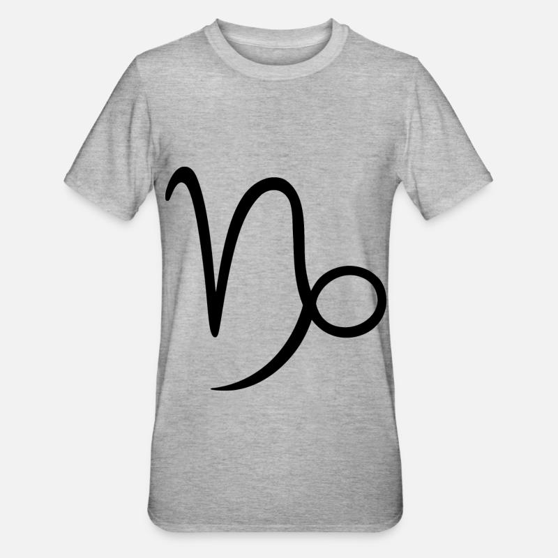 Sternzeichen Steinbock - Unisex Polycotton T-Shirt - Grau meliert