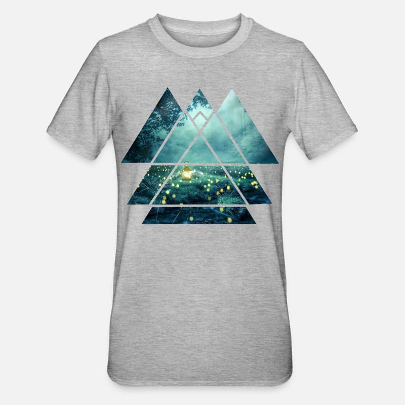 Abstract Forest Art - Unisex Polycotton T-Shirt - heather grey