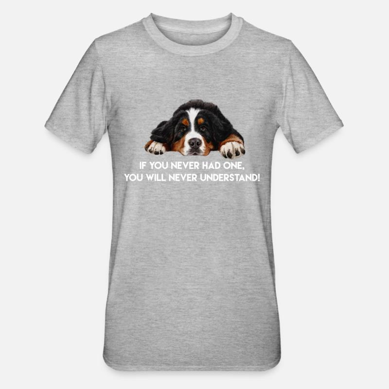 Bernese Mountain dog - Unisex Polycotton T-Shirt - heather grey