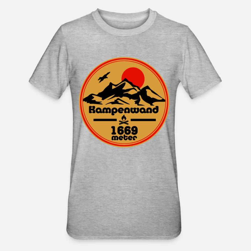kampenwand - Unisex Polycotton T-Shirt - Grau meliert