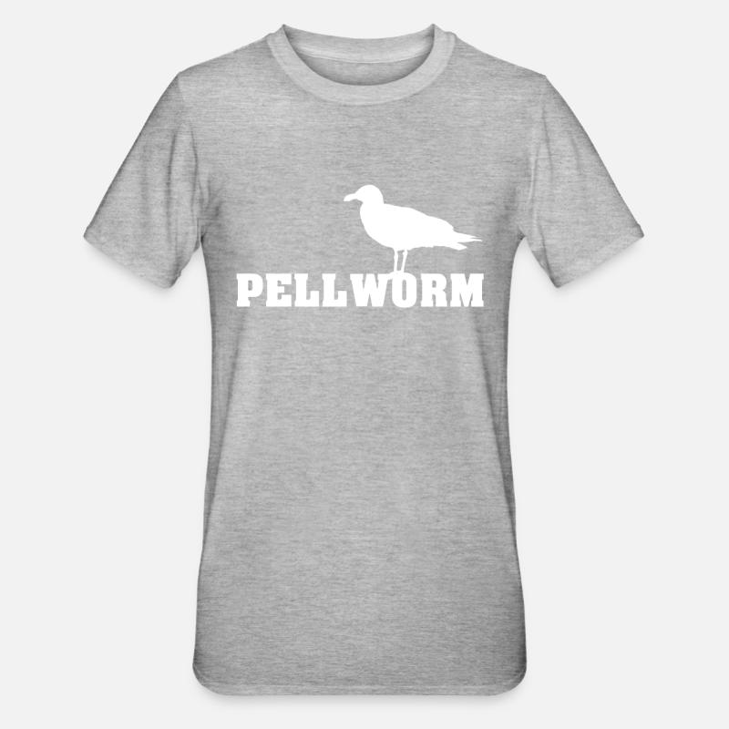 pellworm Insel - Unisex Polycotton T-Shirt - Grau meliert