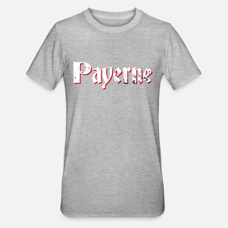 Payerne - T-shirt polycoton Unisexe - gris chiné