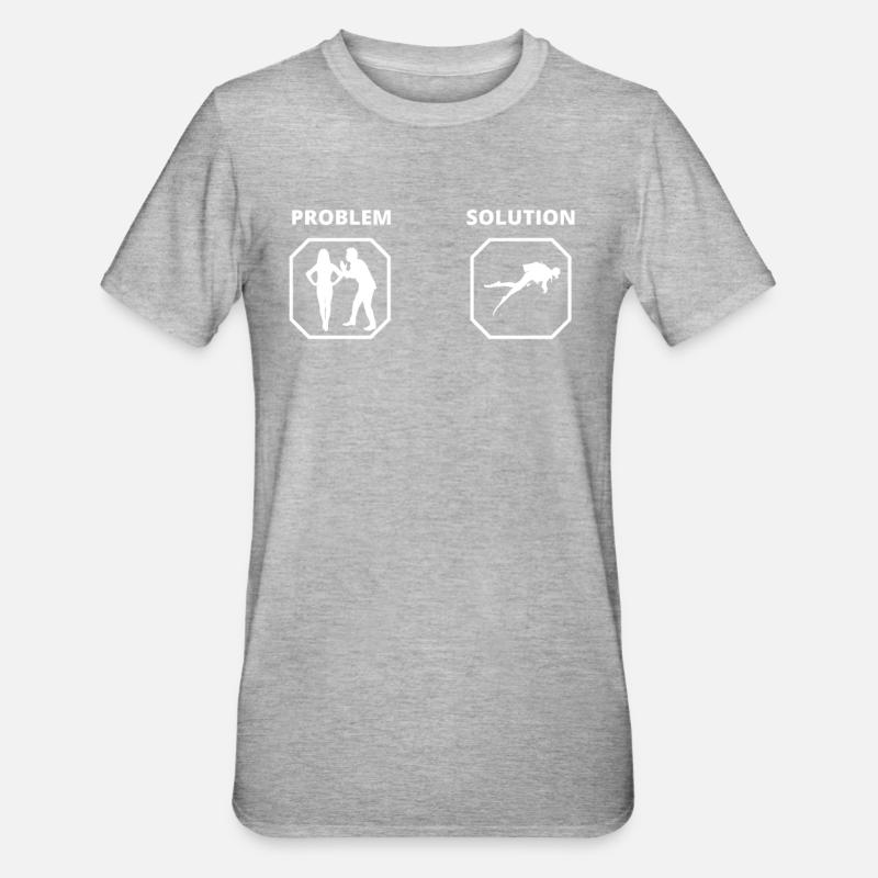 PROBLEM SOLUTION plongée - T-shirt polycoton Unisexe - gris chiné