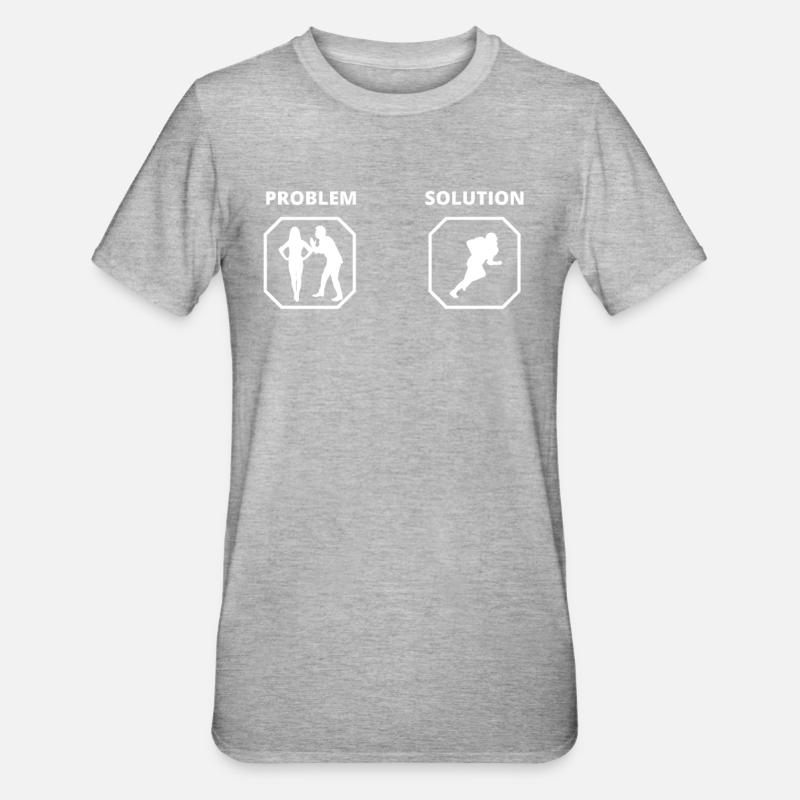 PROBLEM SOLUTION Rugby - Unisex Polycotton T-Shirt - heather grey