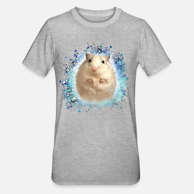 Springmaus,maus,graffiti,malerei,spitzmaus - Unisex Polycotton T-Shirt - Grau meliert