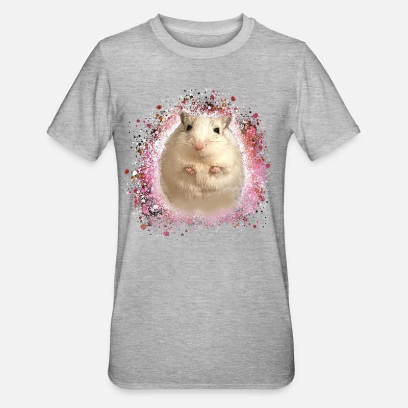 Jumping mouse,mouse,graffiti,painting,shrew - Unisex Polycotton T-Shirt - heather grey