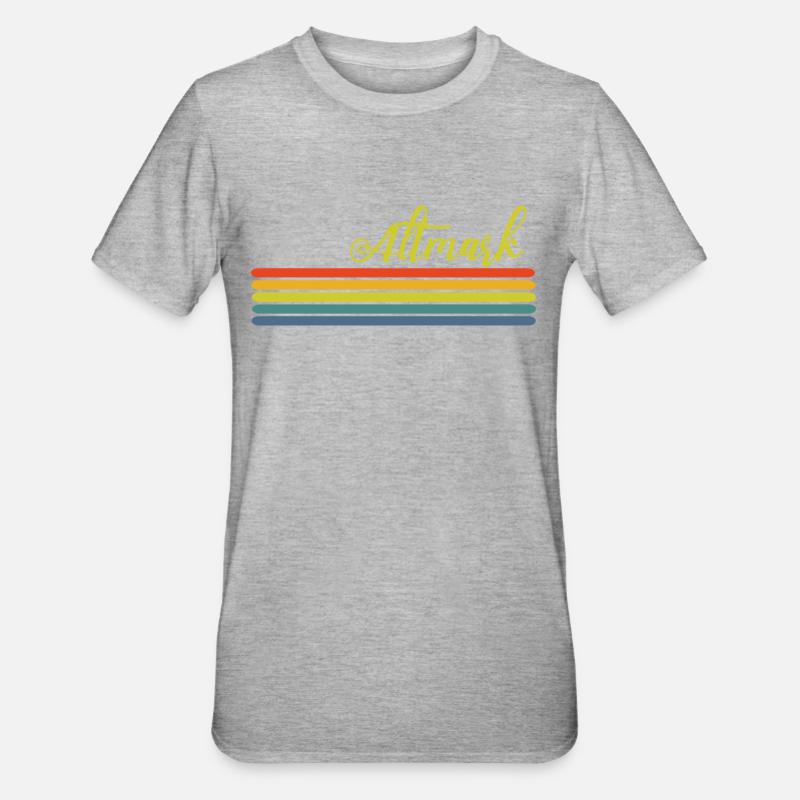 altmark Regenbogen - Unisex Polycotton T-Shirt - Grau meliert