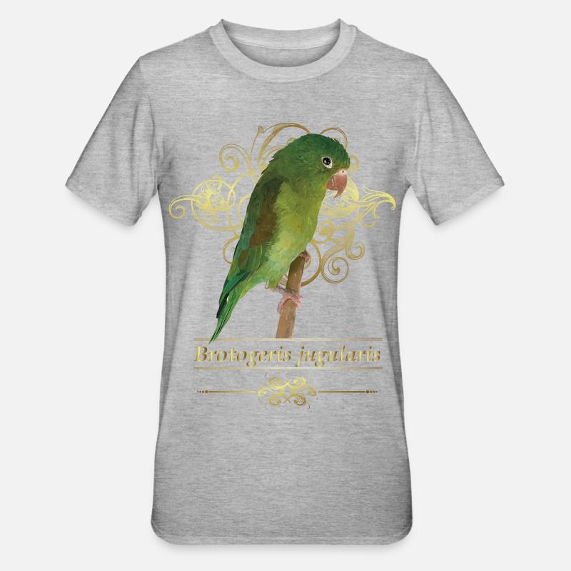 La Perruche bronzée - T-shirt polycoton Unisexe - gris chiné