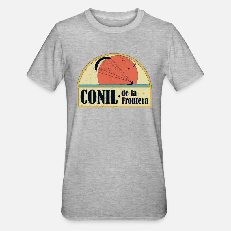 Kitesurf Conil de la frontera - T-shirt polycoton Unisexe - gris chiné