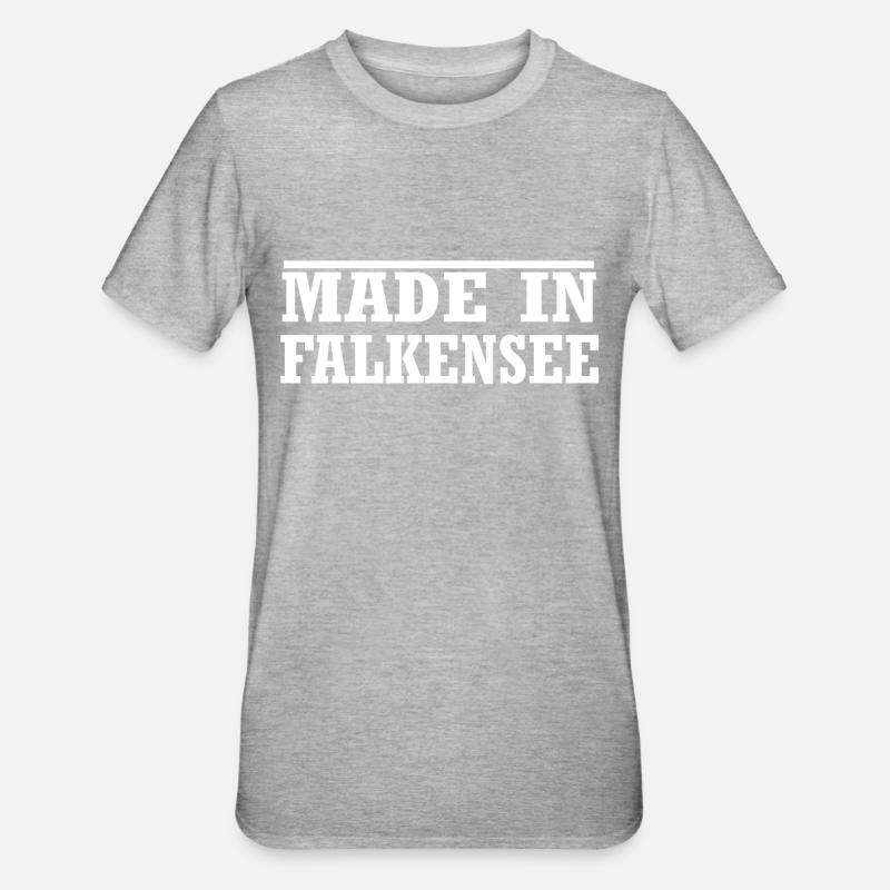 Falkensee - Unisex Polycotton T-Shirt - Grau meliert