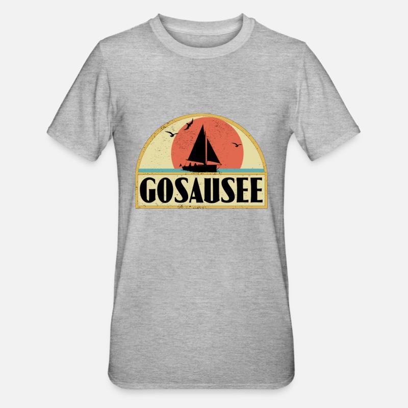 Gosausee - Unisex Polycotton T-Shirt - Grau meliert