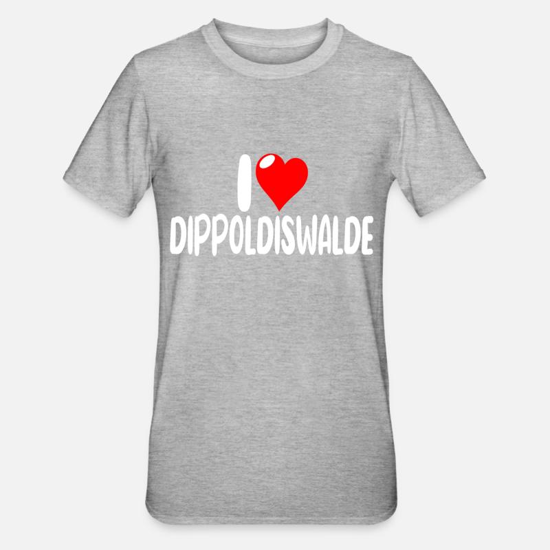 Dippoldiswalde - Unisex Polycotton T-Shirt - Grau meliert