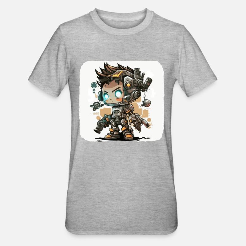 Transhumanisme - T-shirt polycoton Unisexe - gris chiné