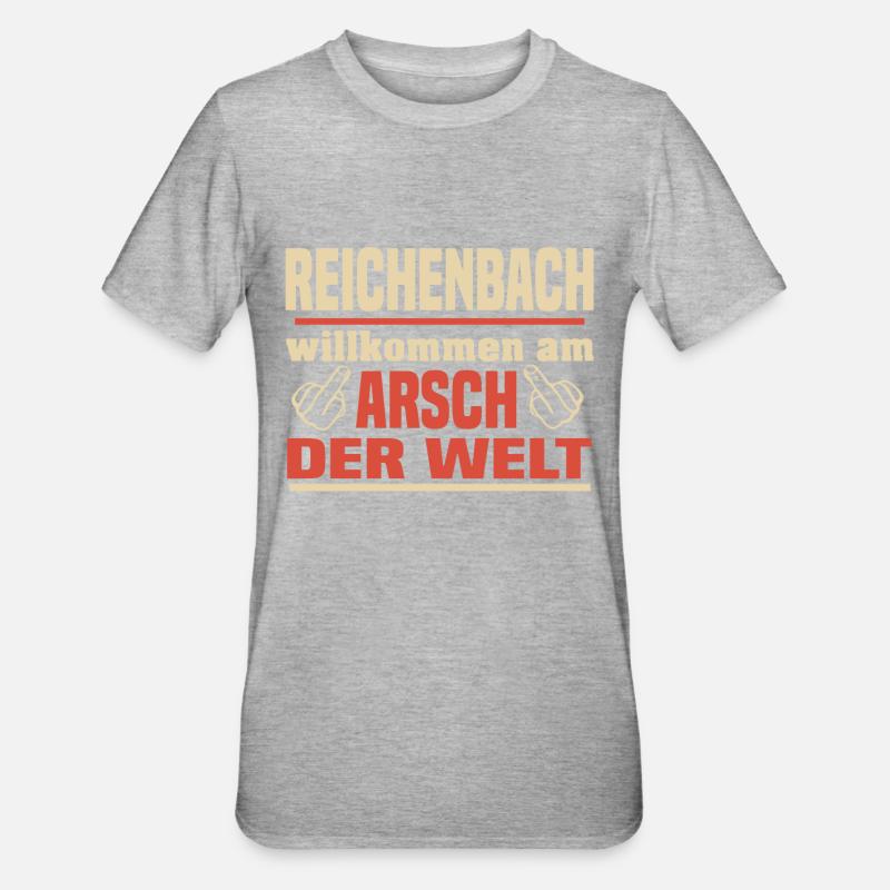 Reichenbach - Unisex Polycotton T-Shirt - Grau meliert