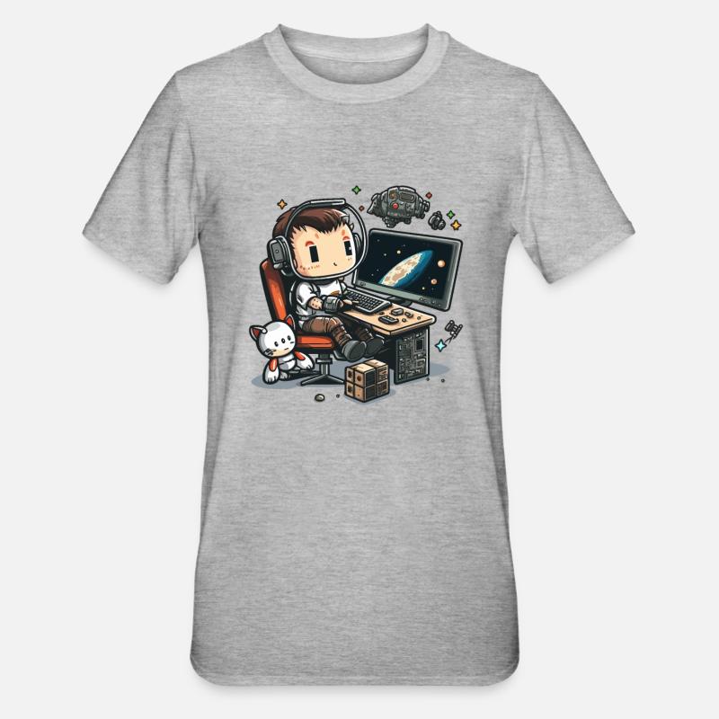 Cosmic Coding - Unisex Polycotton T-Shirt - heather grey