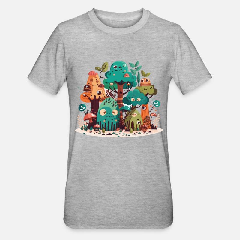 La forêt bavarde - T-shirt polycoton Unisexe - gris chiné