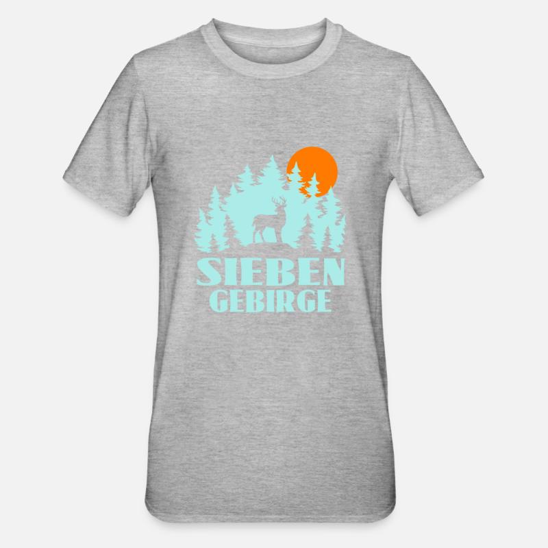 Siebengebirge - Unisex Polycotton T-Shirt - Grau meliert