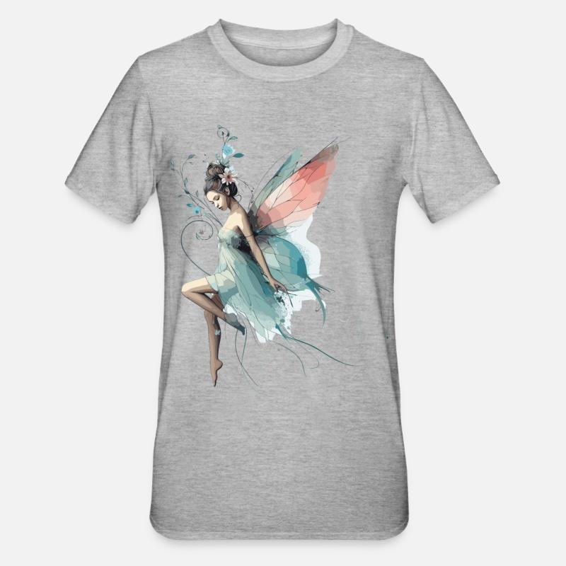 Fée fée monde cadeau - T-shirt polycoton Unisexe - gris chiné