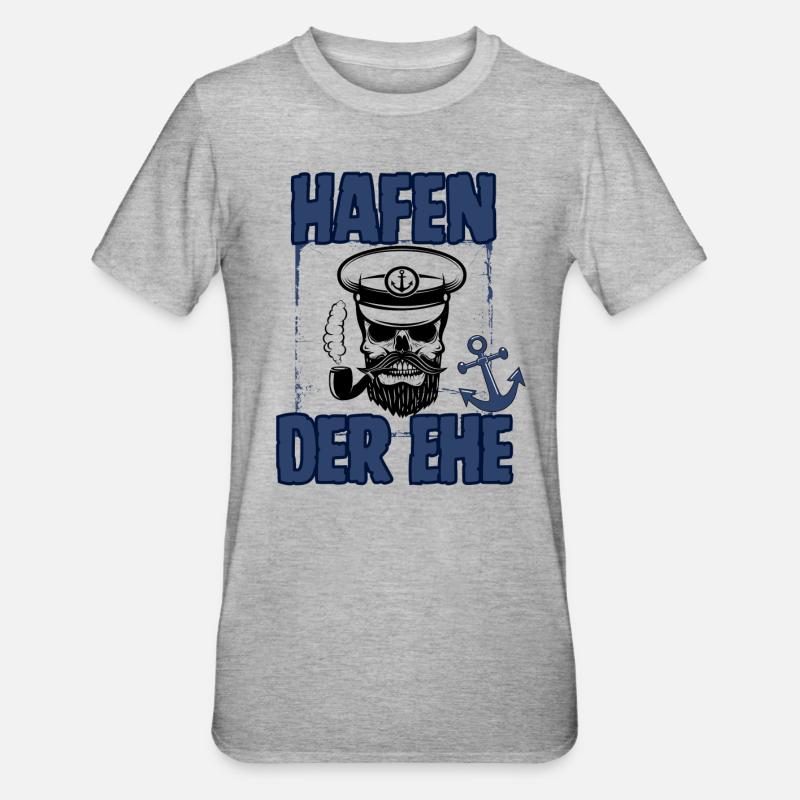 Hafen der Ehe - Unisex Polycotton T-Shirt - Grau meliert