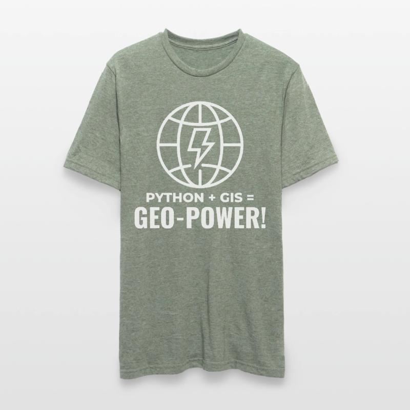 Python SIG Géo-Puissance Programmation Géospatial T-shirt polycoton Unisexe