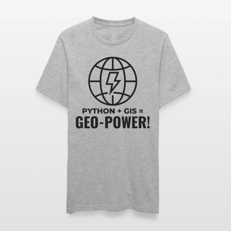 Python SIG Géo-Puissance Programmation Géospatial T-shirt polycoton Unisexe