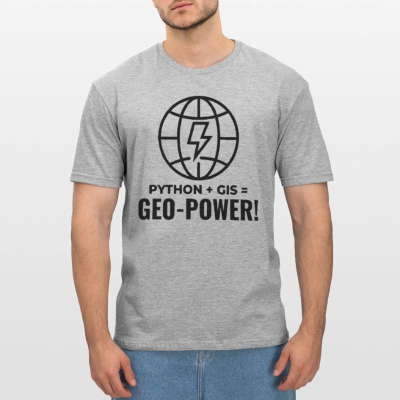 Python SIG Géo-Puissance Programmation Géospatial T-shirt polycoton Unisexe