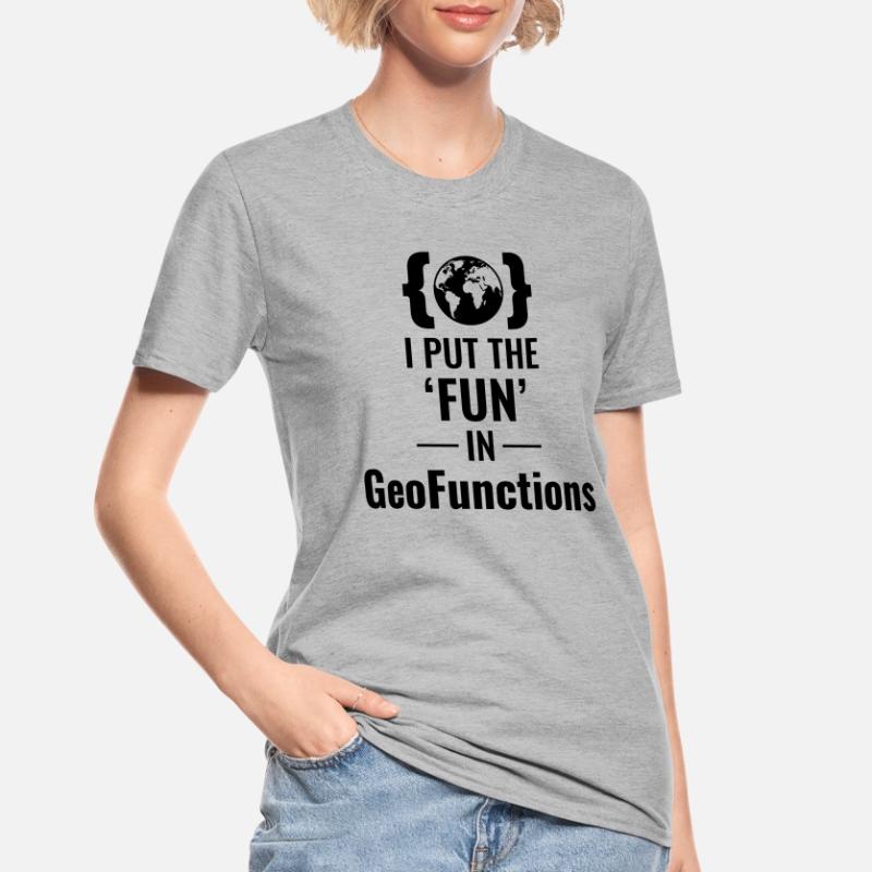 GeoFunctions GIS Programming Developer Fun Unisex Polycotton T-Shirt